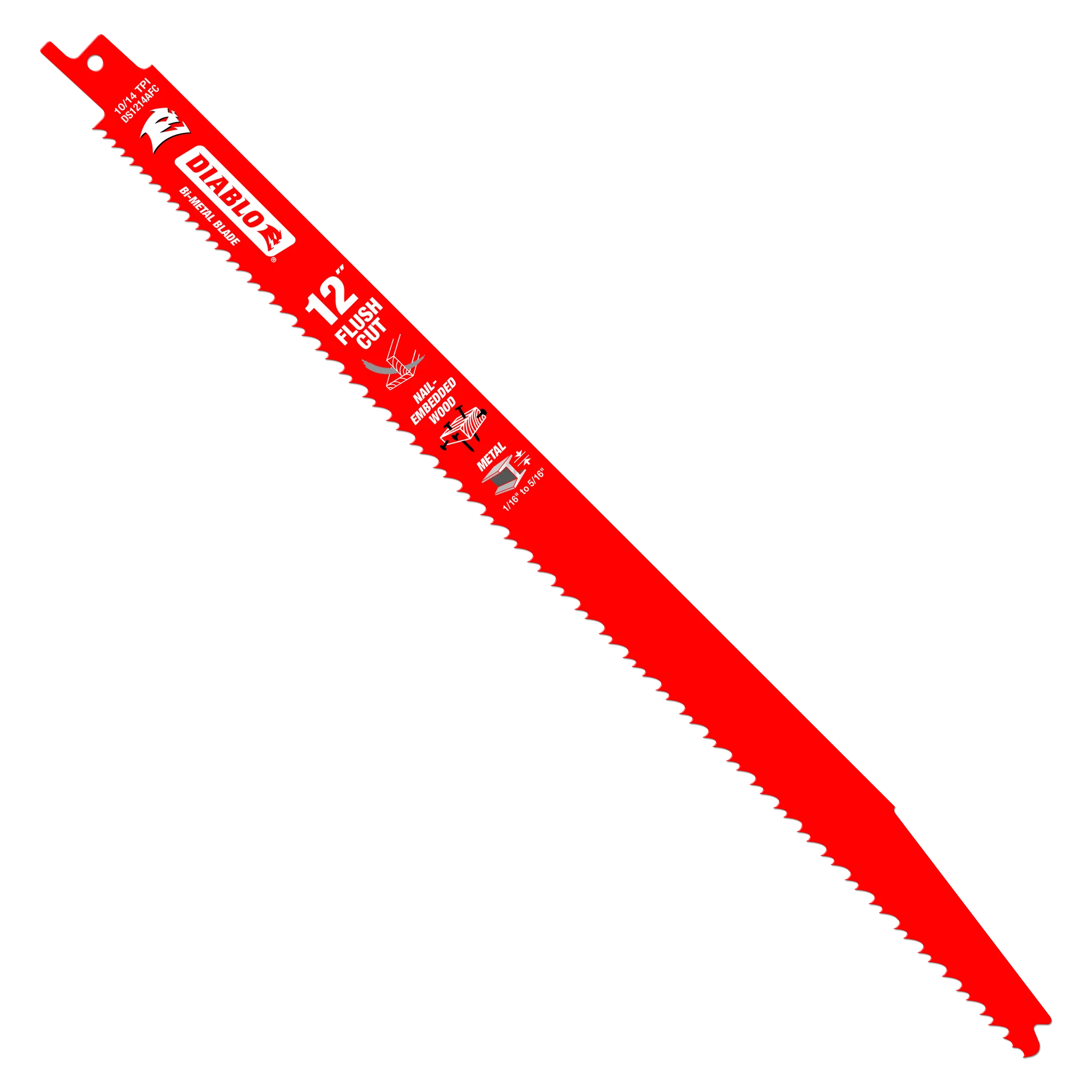 DIABLO 12" 10/14-TPI GENERAL PURPOSE FLUSH CUT RECIPROCATING SAW BLADES - 5 PACK - Kilrich Building Centres