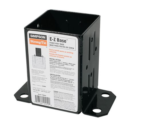 SIMPSON E-Z POST BASE (4" x 4") - BLACK - Kilrich Building Centres