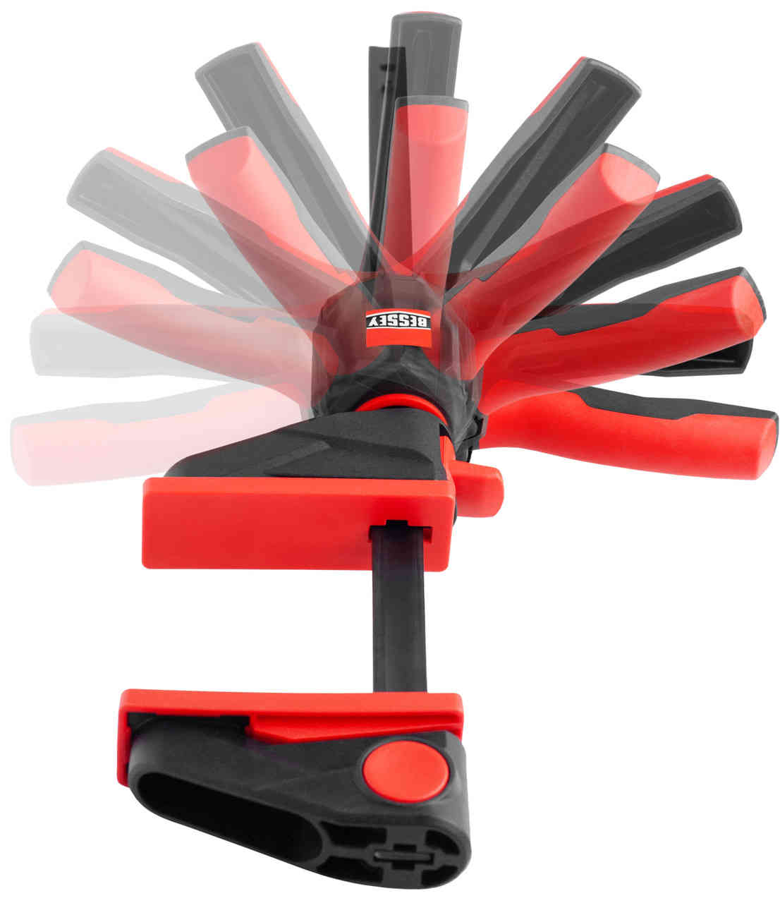 Main 2 - BESSEY 18" ONE-HAND TRIGGER CLAMP w/ 360° ROTATING HANDLE (85 - 300 lbs) -