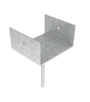  5-1/2" x 5-1/2" POST HOLDER - GALVANIZED (EPBH66) - Kilrich Building Centres