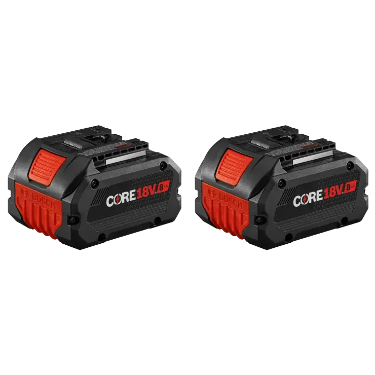 BOSCH CORE 8.0Ah PERFORMANCE BATTERY (18V) - 2 PACK - Kilrich Building Centres