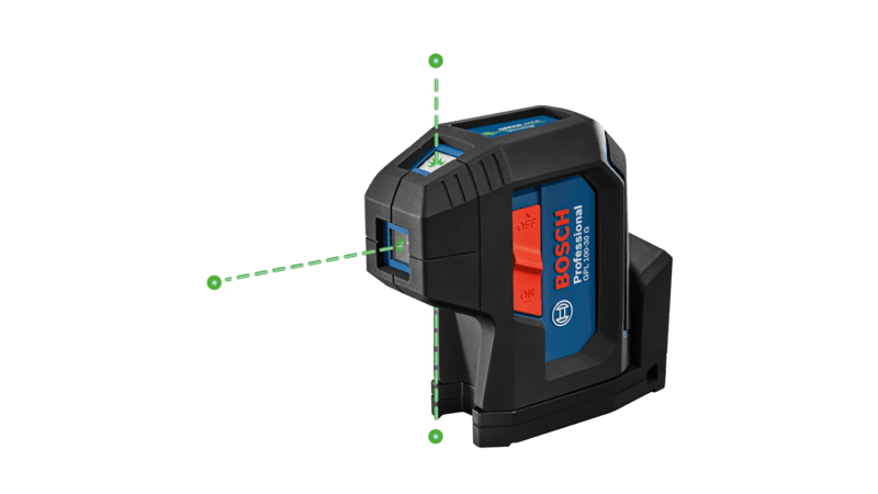 BOSCH GPL100-30G 5-POINT LASER LEVEL - Kilrich Building Centres
