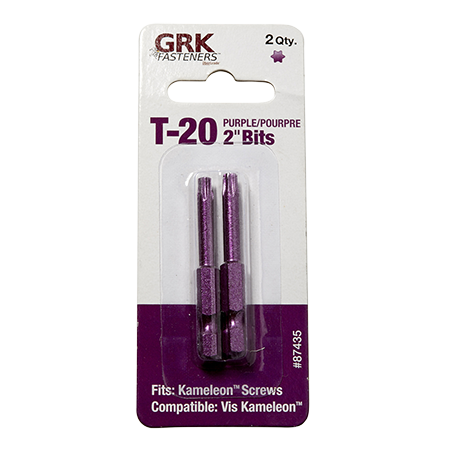 GRK T-20 2" PURPLE BITS 2PK - Kilrich Building Centres