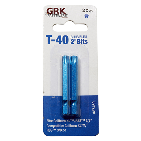 GRK T-40 2" BLUE BITS 2PK - Kilrich Building Centres