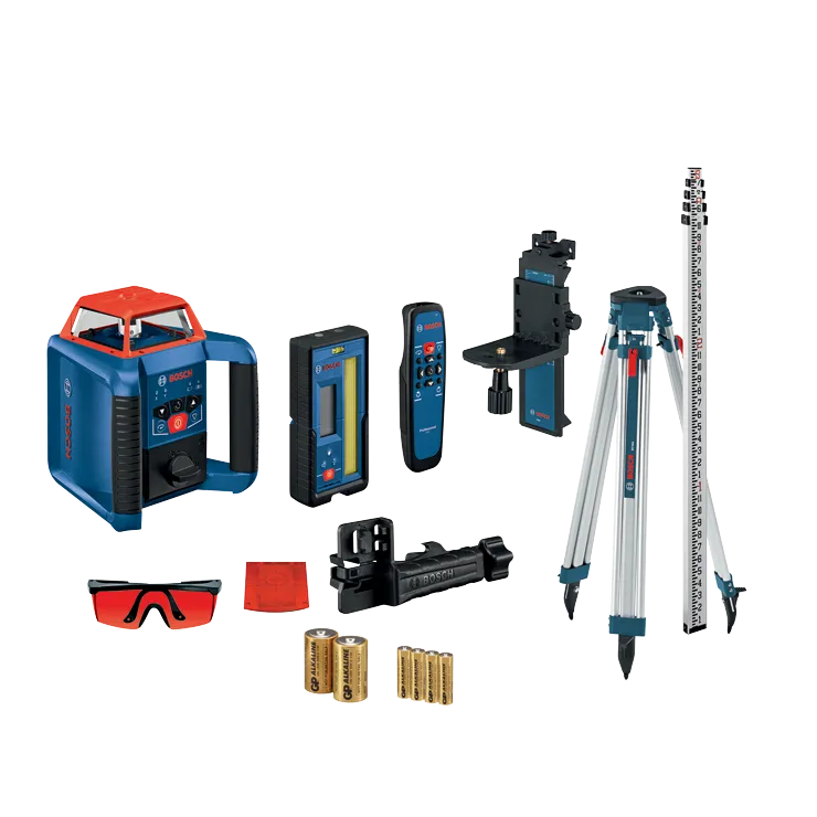 BOSCH REVOLVE 2000 SELF-LEVELING HORIZONTAL & VERTICAL ROTARY LASER KIT - Kilrich Building Centres