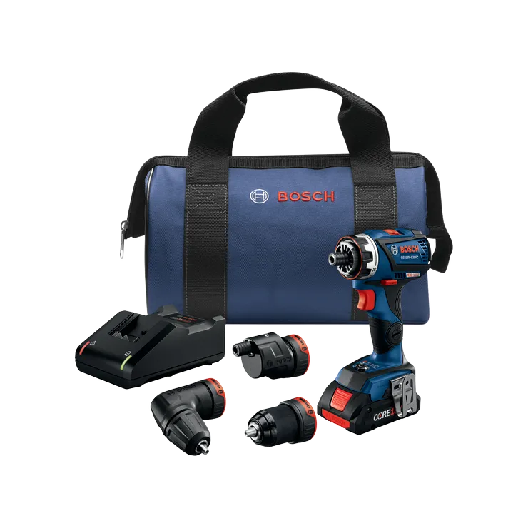 BOSCH 18V DRILL / DRIVER w/ 5-IN-1 FLEXICLICK SYSTEM w/ 4.0 Ah BATTERY & CHARGER - Kilrich Building Centres