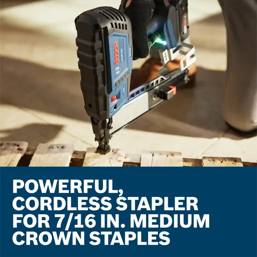 Main 5 - BOSCH 18V BRUSHLESS 7/16" MEDIUM CROWN STAPLER (TOOL ONLY) -