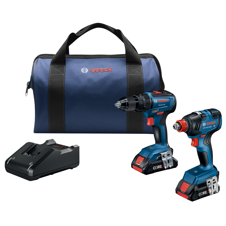 BOSCH 2-TOOL COMBO KIT w/ TWO-IN-ONE DRIVER / WRENCH IMPACT AND HAMMER DRILL - Kilrich Building Centres