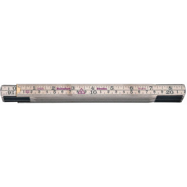 HULTAFORS BIRCHWOOD FOLDING RULE w/ 10 SECTIONS (2m METRIC / IMPERIAL) - Kilrich Building Centres
