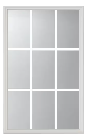 9-LITE INTERNAL GRILLE EXTERIOR DOOR LITE (22" x 36") - Kilrich Building Centres