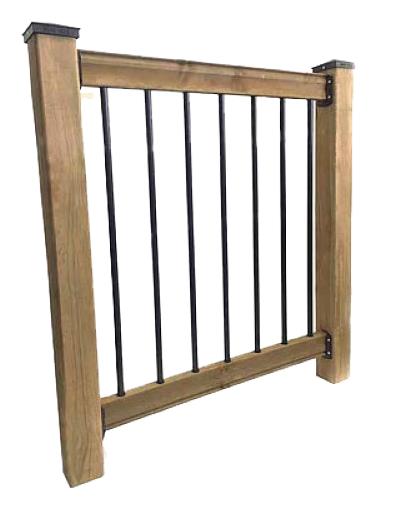 6’ x 42” BROWN WOOD DECK RAILING KITS (PRESSURE TREATED; PRE-DRILLED) - Kilrich Building Centres