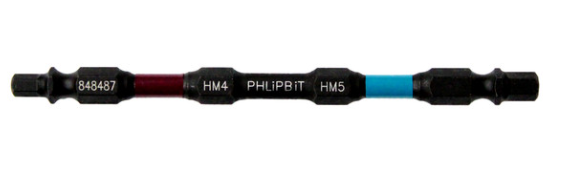PHLiPBiT 4" H4 HEX-HEAD & H5 HEX-HEAD REVERSIBLE BIT (BROWN / TEAL) - Kilrich Building Centres