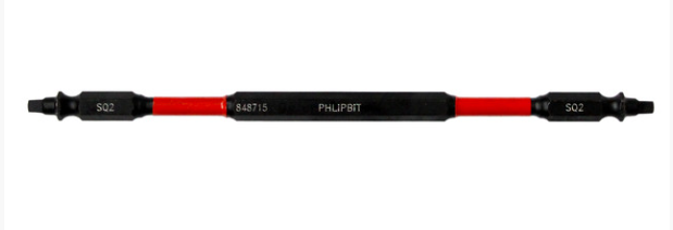 PHLiPBiT 6" #2 ROBERTSON REVERSIBLE BIT (RED) - Kilrich Building Centres