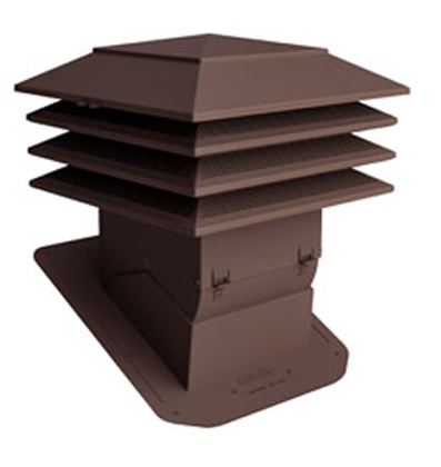 WEATHERPRO VENTILATOR 3 TIER ROOF VENT - BROWN (APPROX.1000-1200 SQ.FT. OF ATTIC SPACE) - Kilrich Building Centres