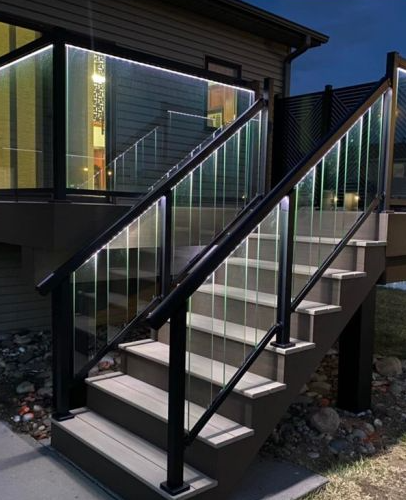 6" CLEAR ANGLED GLASS PANELS FOR
6' STAIR SECTION - Kilrich Building Centres