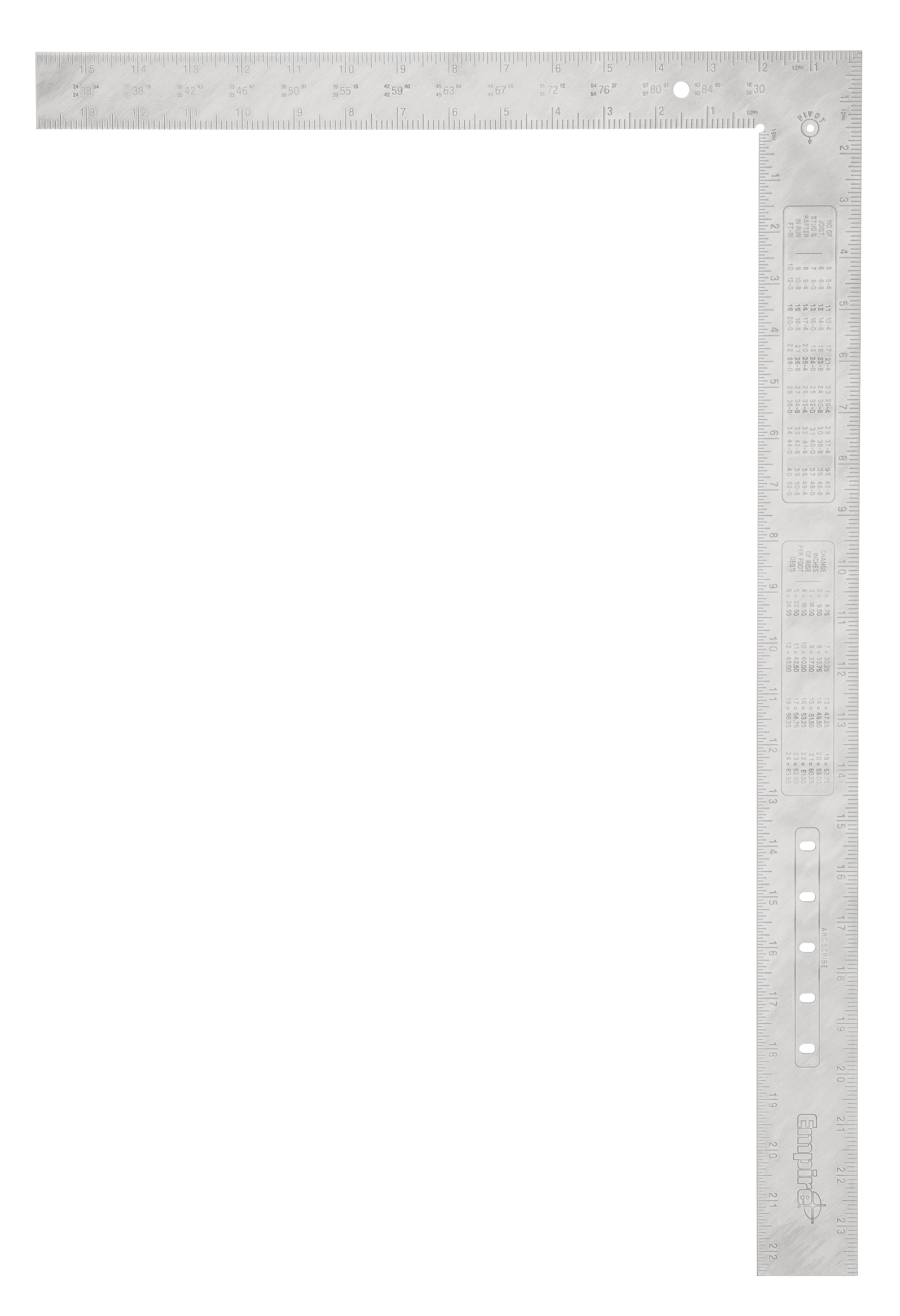 Main 2 - EMPIRE 16" x 24" ALUMINUM CARPENTER SQUARE -