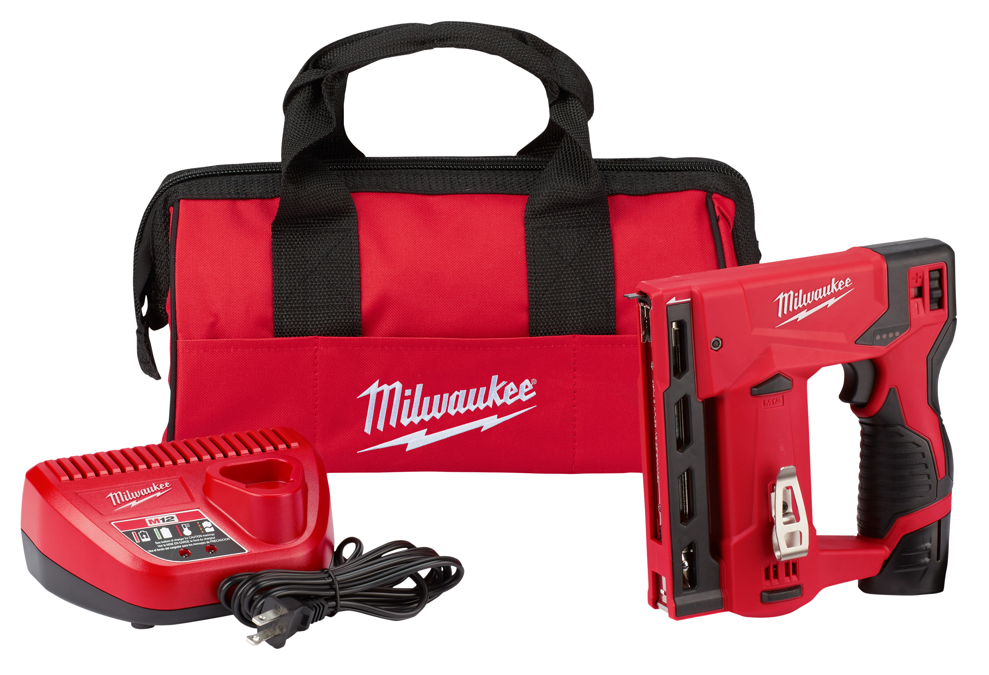 Main 2 - MILWAUKEE M12 3/8" CROWN STAPLER KIT (1/4” – 9/16” STAPLES) -