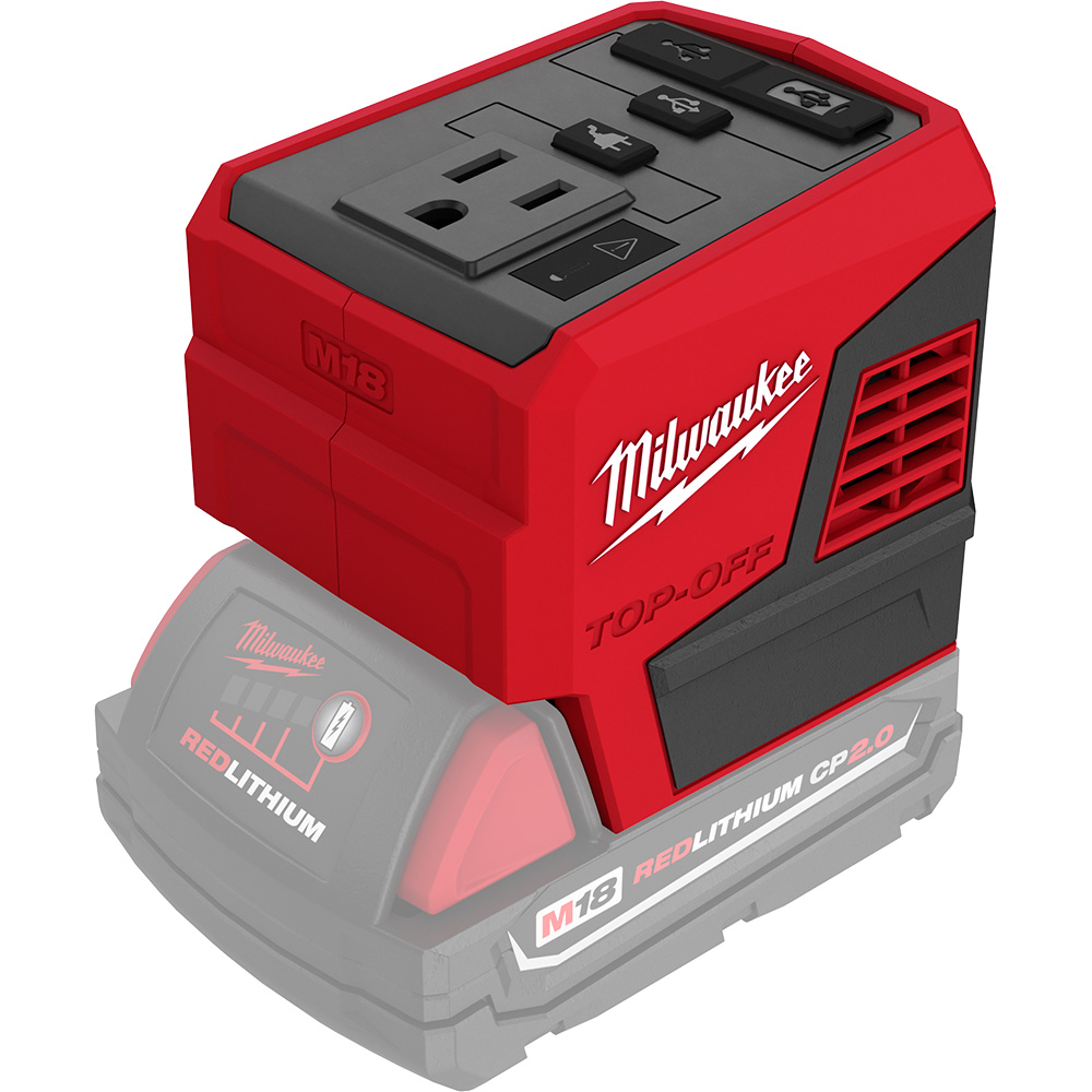 Main 2 - MILWAUKEE M18 TOP-OFF POWER SUPPLY / INVERTER (175 WATT) -