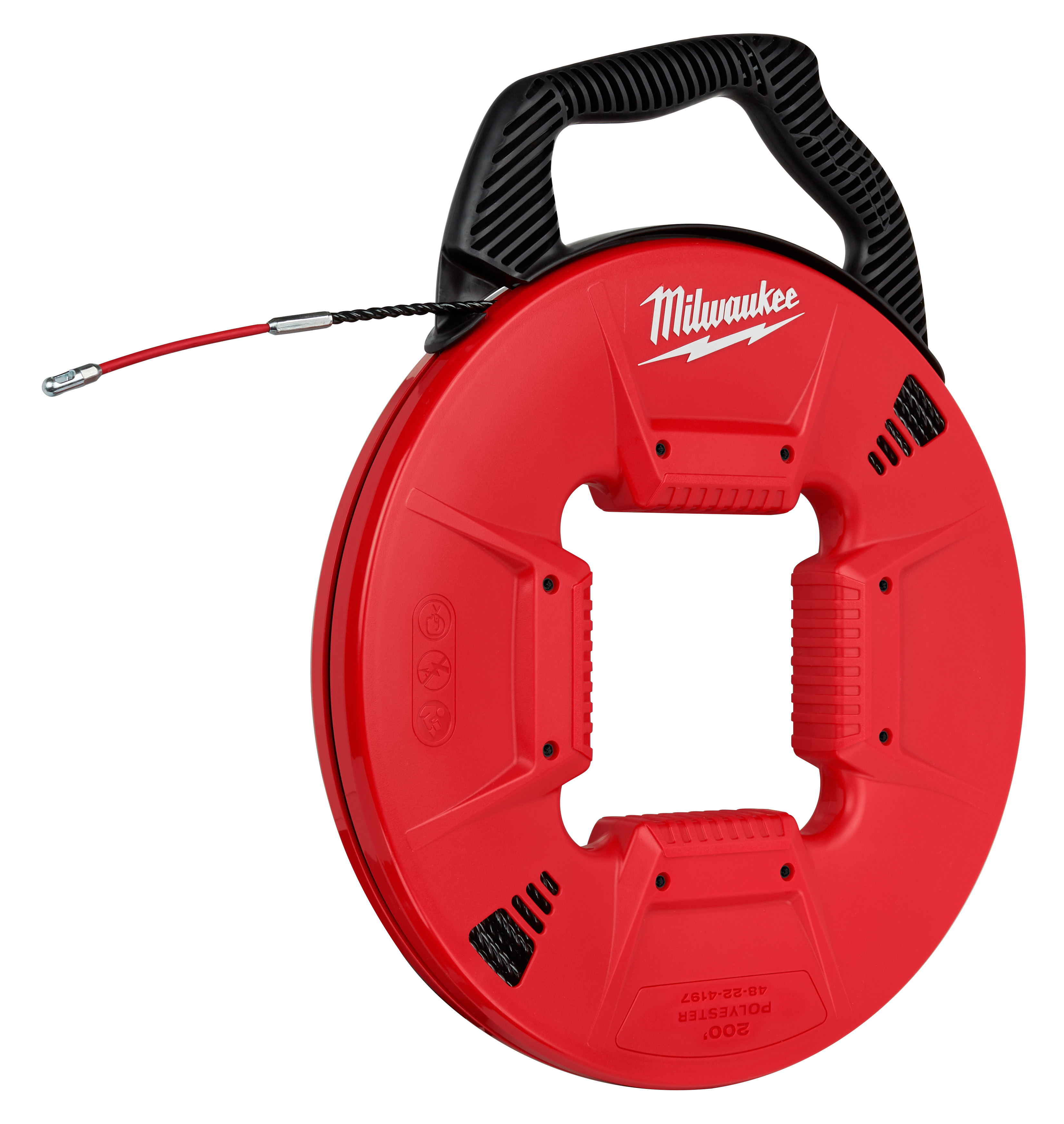 MILWAUKEE 200' POLYESTER FISH TAPE w/ FLEXIBLE METAL LEADER - Kilrich Building Centres