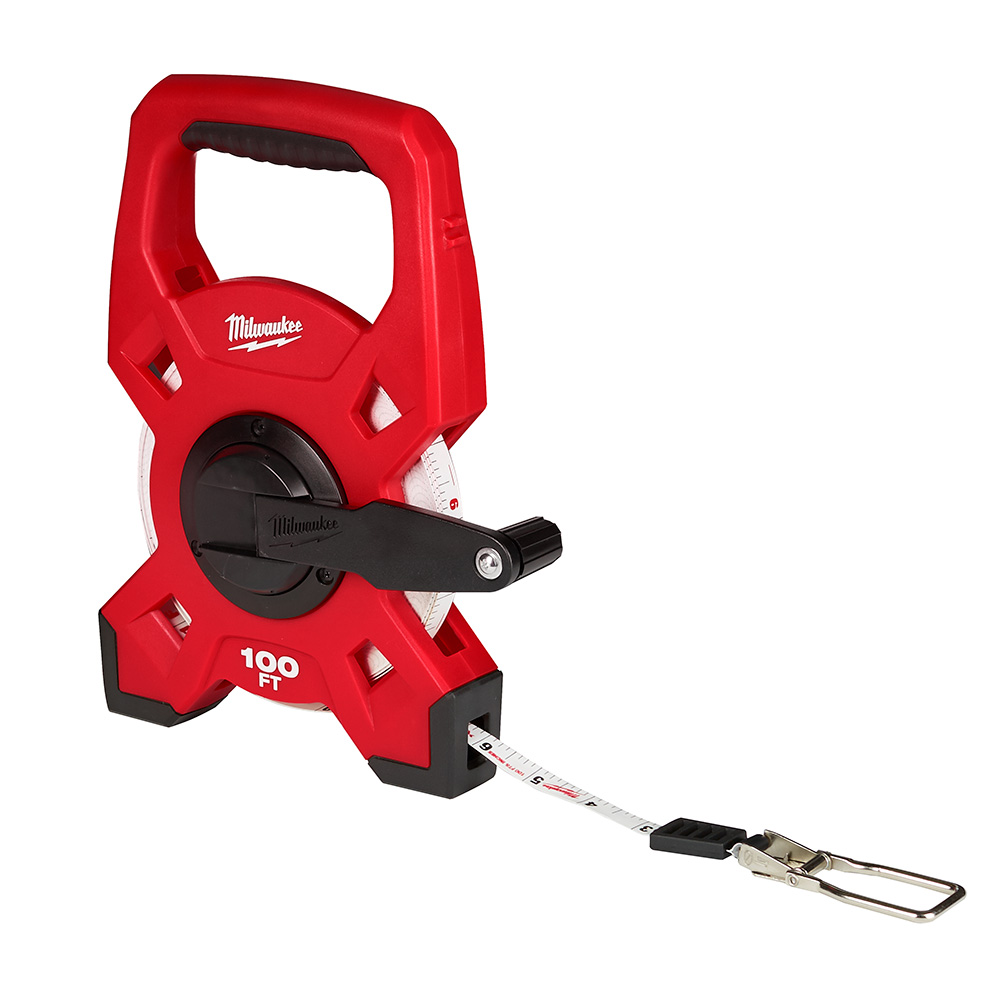 MILWAUKEE 100' OPEN REEL LONG TAPE MEASURE - Kilrich Building Centres