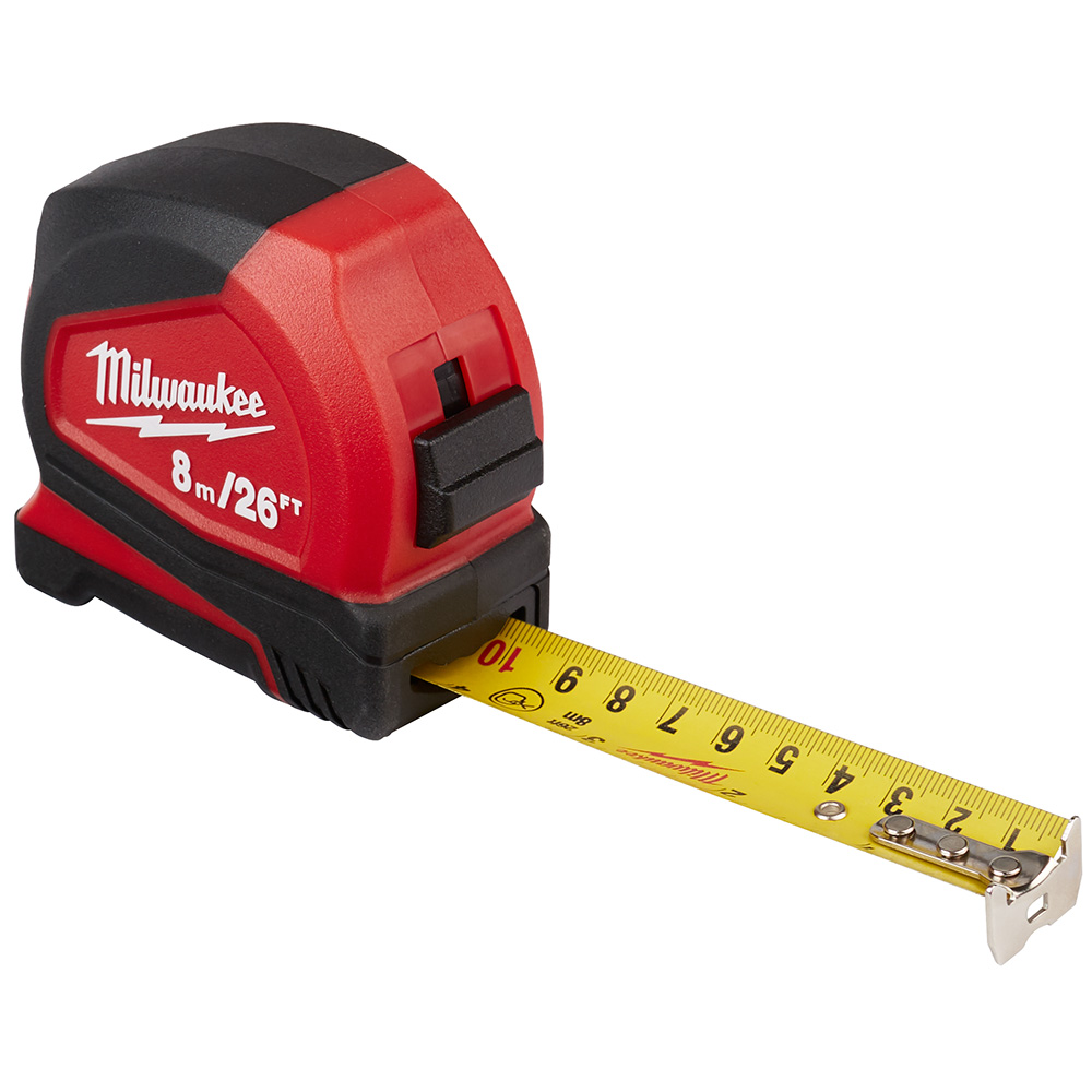 MILWAUKEE 26' / 8m COMPACT TAPE MEASURE - Kilrich Building Centres