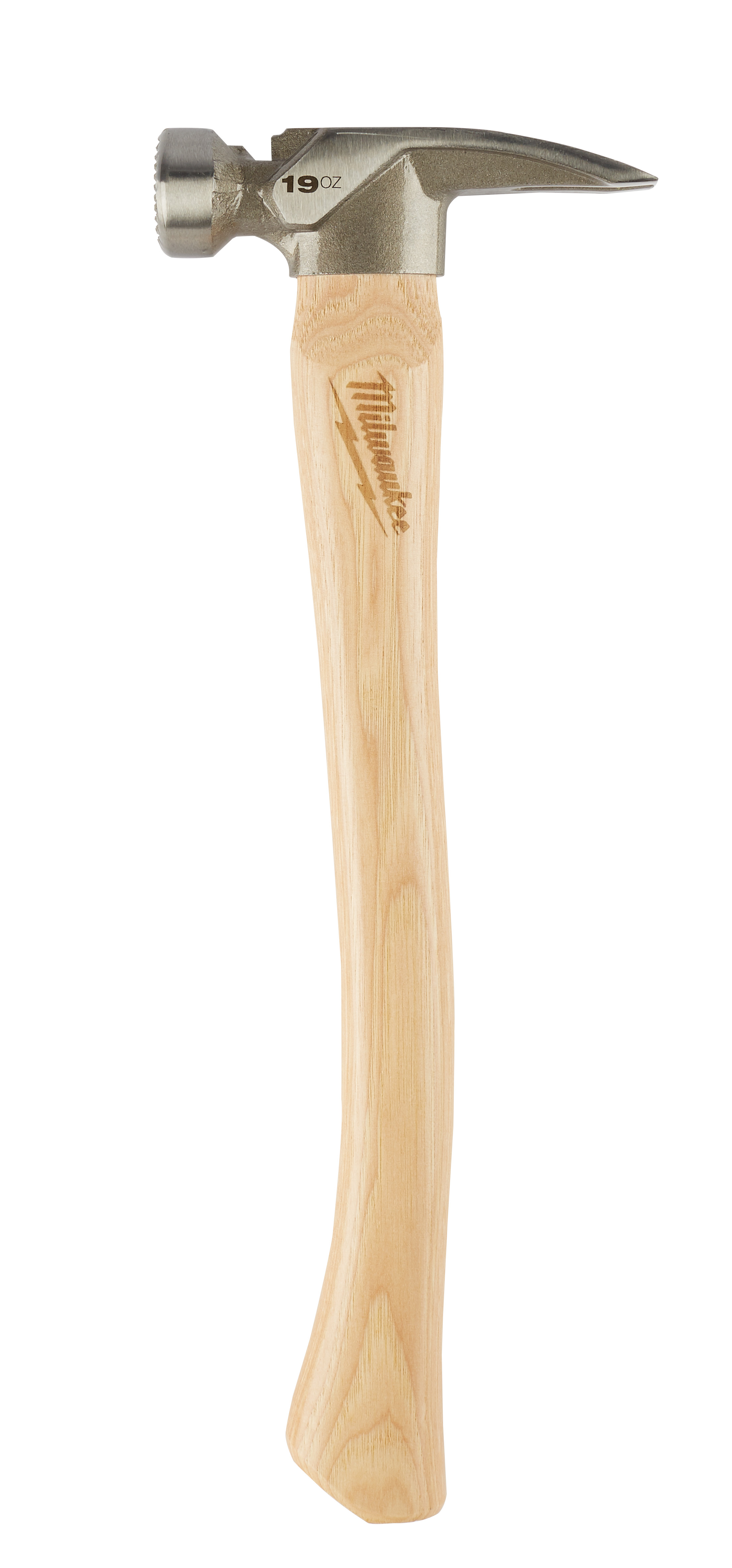 MILWAUKEE MILLED-FACE HAMMER w/ HICKORY HANDLE (19 oz.) - Kilrich Building Centres