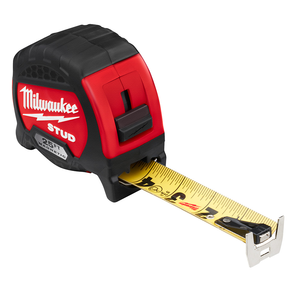 MILWAUKEE 25' STUD HEAVY-DUTY MAGNETIC TAPE MEASURE w/ 14' STANDOUT - Kilrich Building Centres