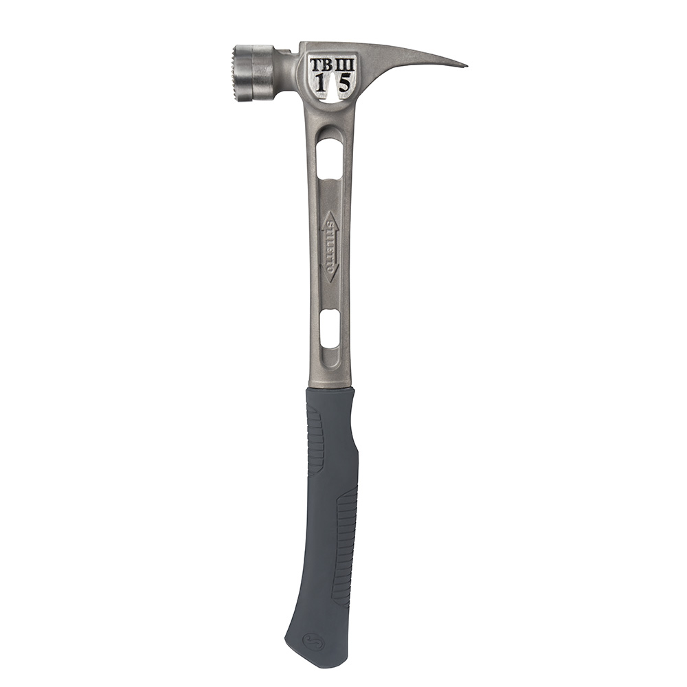 STILETTO TIBONE 3 MILLED-FACE TITANIUM HAMMER w/ CURVED HANDLE (15 oz.) - Kilrich Building Centres