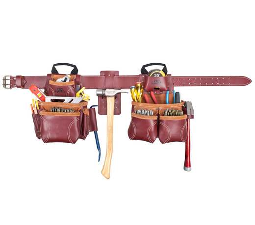 Main 1 - KUNY TOP OF THE LINE PRO FRAMER'S HD LEATHER COMBO BELT (18 POCKET) -