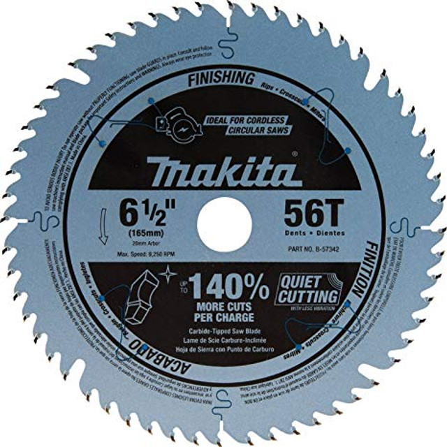 MAKITA 6-1/2"x56T CIRCULAR BLADE
for PLUNGE CUT SAW - Kilrich Building Centres
