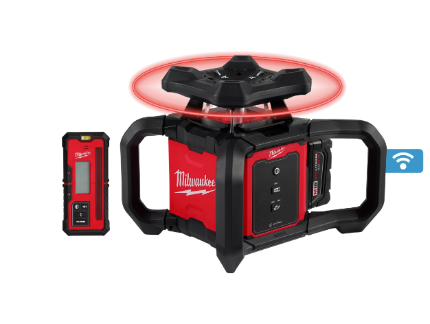 MILWAUKEE M18 FUEL RED 2000' EXTERIOR ROTARY LASER - Kilrich Building Centres