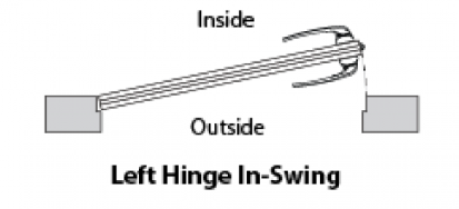 Main 2 - 3'-0" x 6'-8" LH/IS EXTERIOR DOOR PACKAGE c/w 22" x 36" WINDOW CUTOUT & 6-9/16" JAMB (38-1/2" x 82-1/2" ROUGH OPENING) -