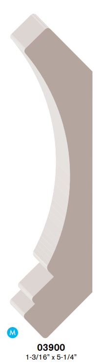#3900 MDF PRIMED CROWN
(1-3/16"X5-1/4")
(SOLD IN 16' LENGTHS) - Kilrich Building Centres