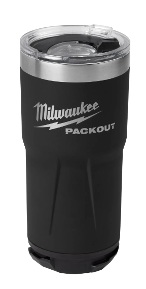 MILWAUKEE PACKOUT TUMBLER (20 oz.) - BLACK - Kilrich Building Centres