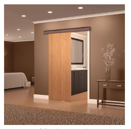 Main 2 - ALUMINUM WALL MOUNT SLIDING DOOR SYSTEM FOR 36" DOORS, 1" TO 1-3/4" THICK (250 LB. RATING; R-WM-M250A-A6) -