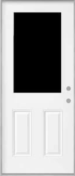 35-3/4" x 79" x 1-3/4" N300 STEEL EXTERIOR SLAB w/ 22" x 36" CUTOUT (DOUBLE DRILLED & HINGE-PREPPED) - Kilrich Building Centres