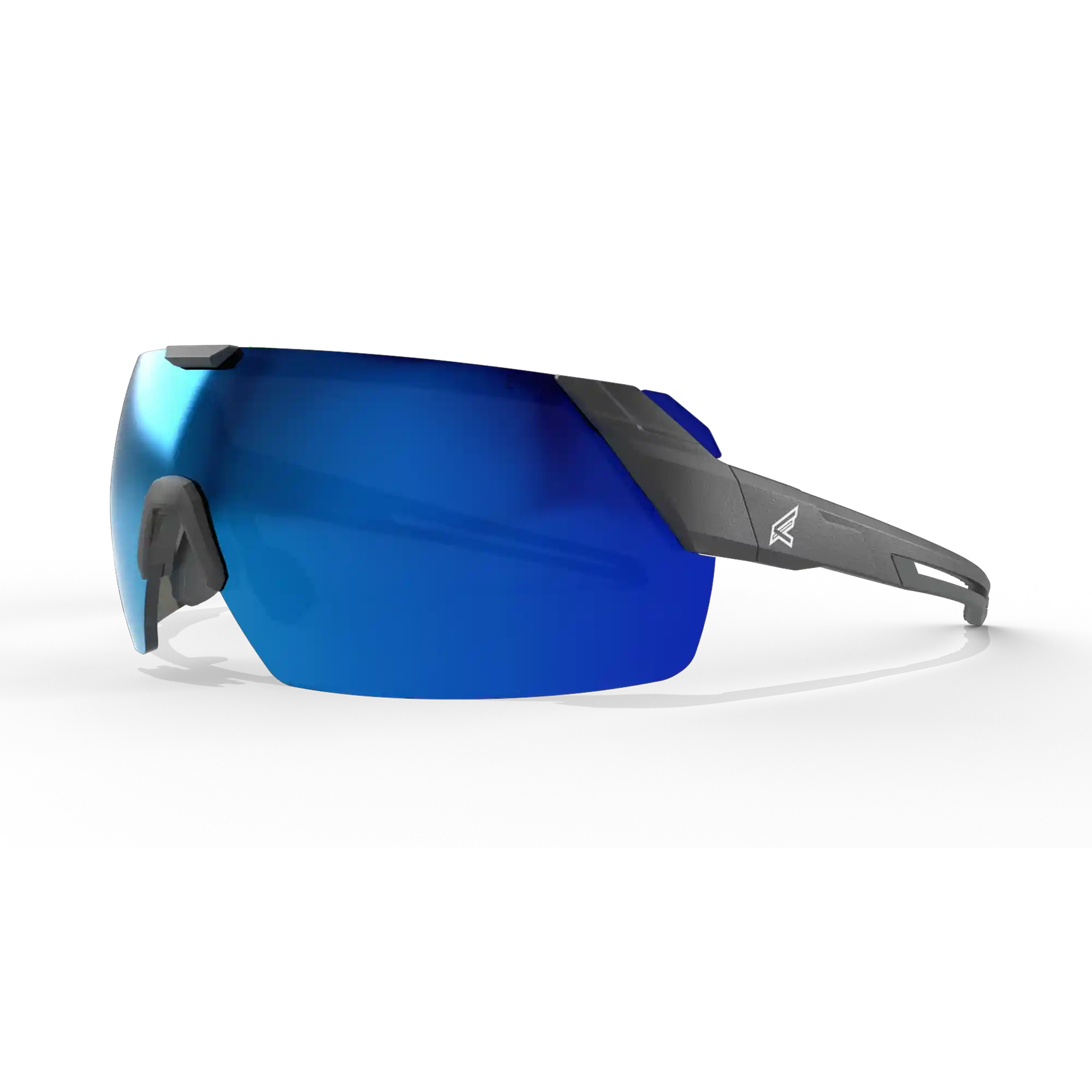 EDGE MAKALU SAFETY GLASSES w/ MATTE BLACK FRAME / POLARIZED AQUA BLUE MIRROR LENSES - Kilrich Building Centres