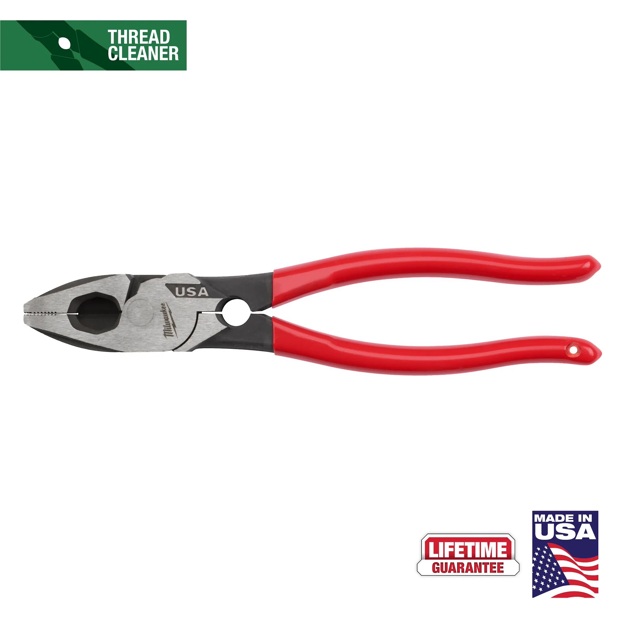 MILWAUKEE 9" LINEMAN'S DIPPED
GRIP PLIERS W/THREAD CLEANER
(USA) - Kilrich Building Centres