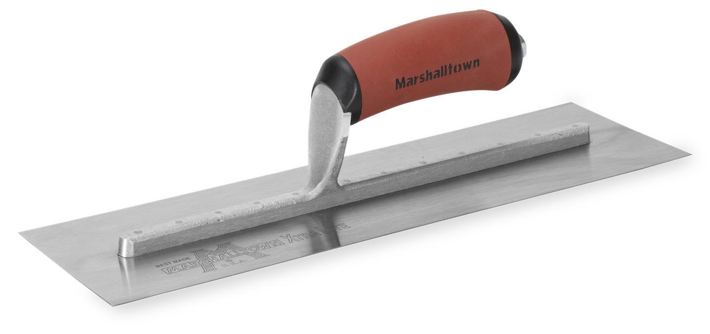 MARSHALLTOWN 14" x 4" FINISHING TROWEL w/ CURVED DURASOFT HANDLE - Kilrich Building Centres