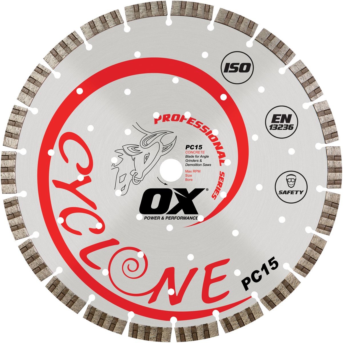 OX PRO 4" SUPERCUT GENERAL PURPOSE SEGMENTED DIAMOND BLADE (FOR CONCRETE) - Kilrich Building Centres