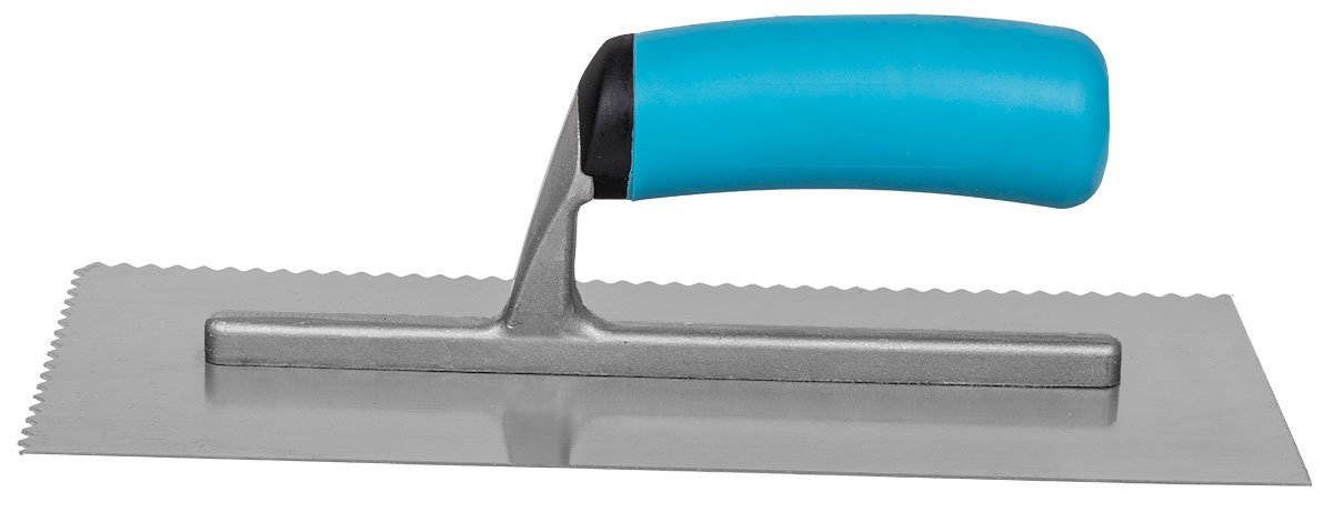 OX TRADE V-NOTCH TROWEL (1/4" x 3/16") - Kilrich Building Centres