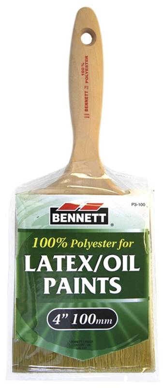 BENNETT 4" PAINT BRUSH - POLYESTER BLEND (P3-100) - Kilrich Building Centres