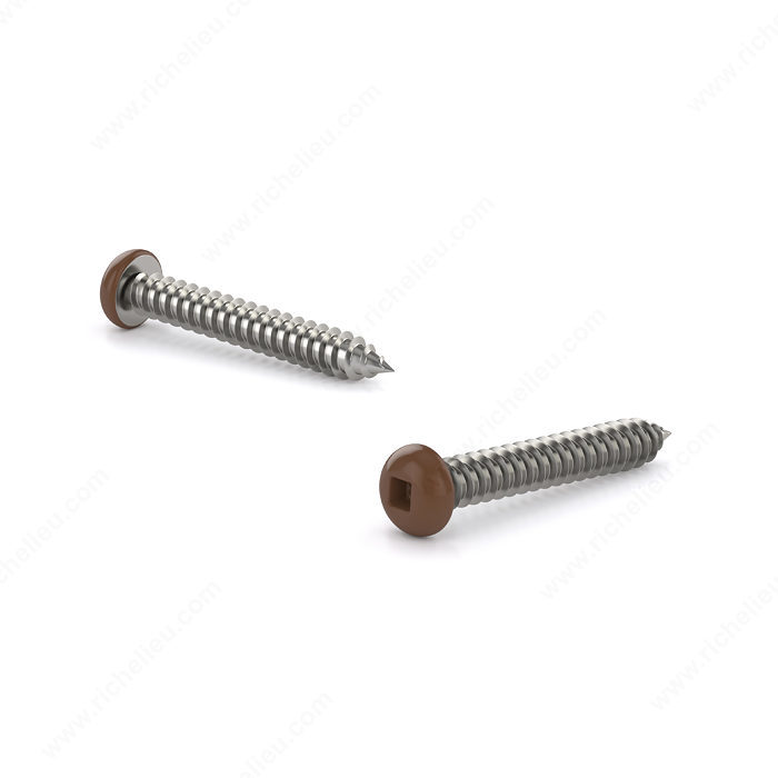1-1/4" #8 PAN-HEAD PAINTED SCREW - CHOCOLATE BROWN (100 PACK) - Kilrich Building Centres