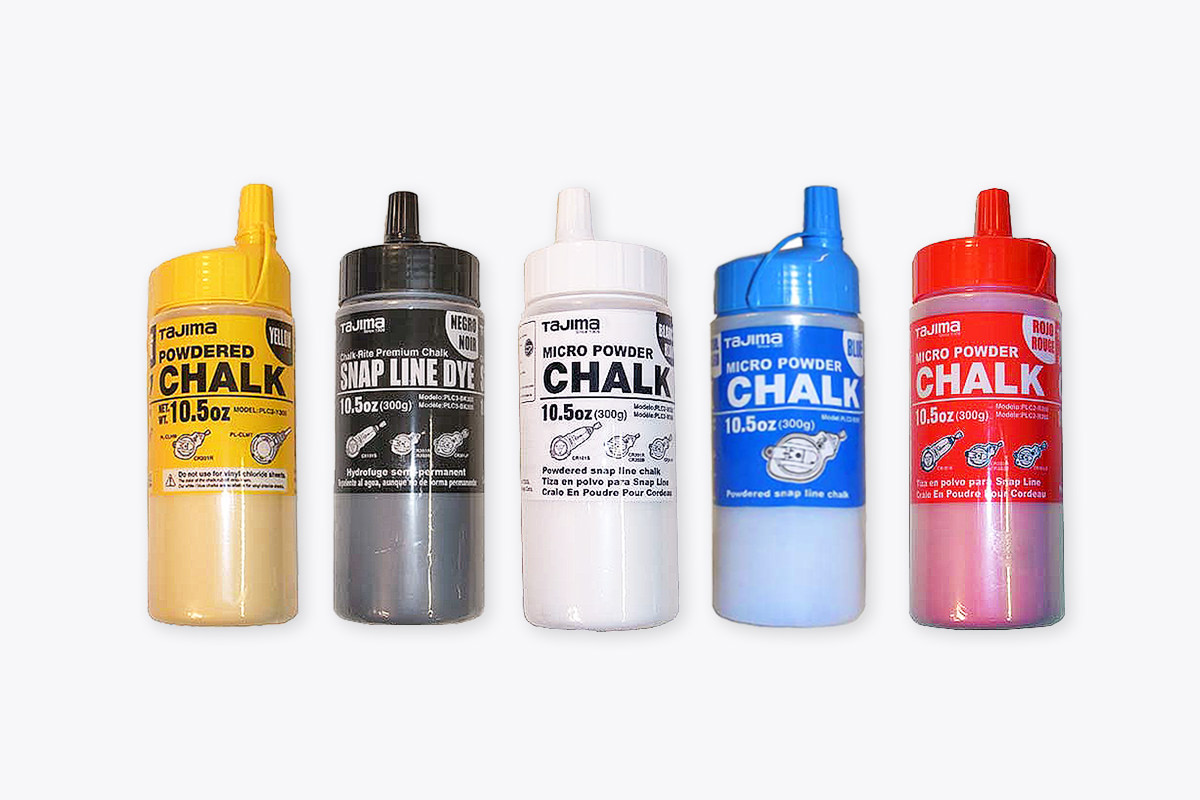 TAJIMA FLUORESCENT SNAP LINE ULTRA FINE CHALK - VARIOUS COLOURS (300 g) - Kilrich Building Centres