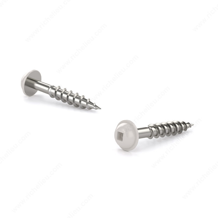 1-1/8" #8 PAN WASHER WOOD SCREW - WHITE (100 PACK) - Kilrich Building Centres
