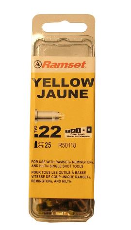 Ramset .22 CAL Single Shot
Yellow - Kilrich Building Centres