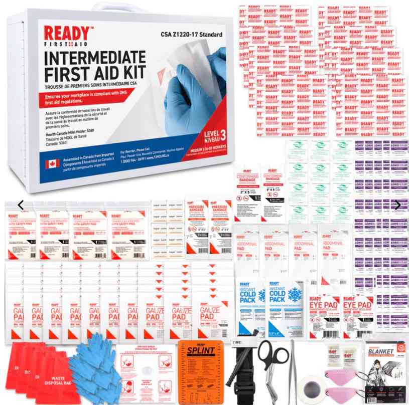 CSA TYPE 3 INTERMEDIATE FIRST AID KIT MEDIUM (26 - 50 WORKERS) w/ METAL CASE - Kilrich Building Centres