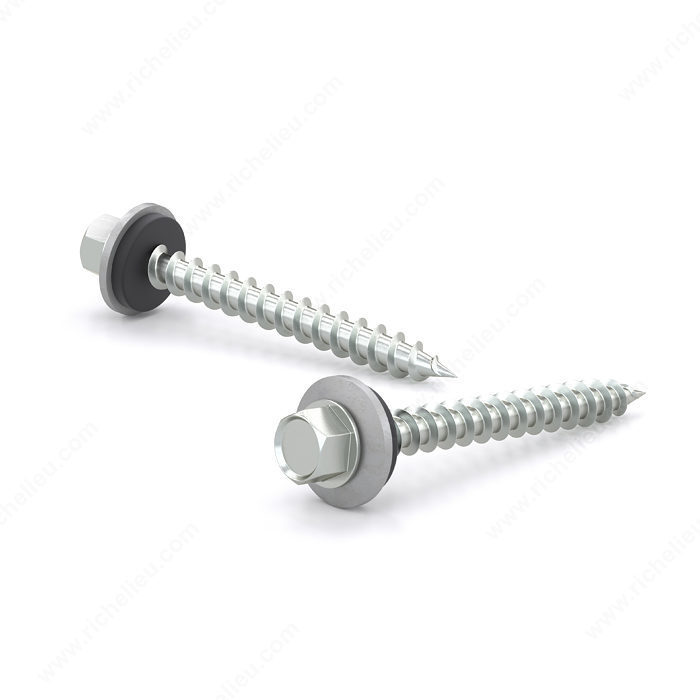 2" #14 HEX-HEAD METAL ROOFING SCREW w/ NEOPRENE WASHER - DACROTIZED (100 PACK) - Kilrich Building Centres
