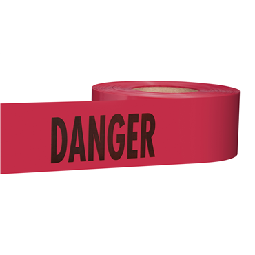 3" DANGER TAPE - RED (1000' ROLL) - Kilrich Building Centres