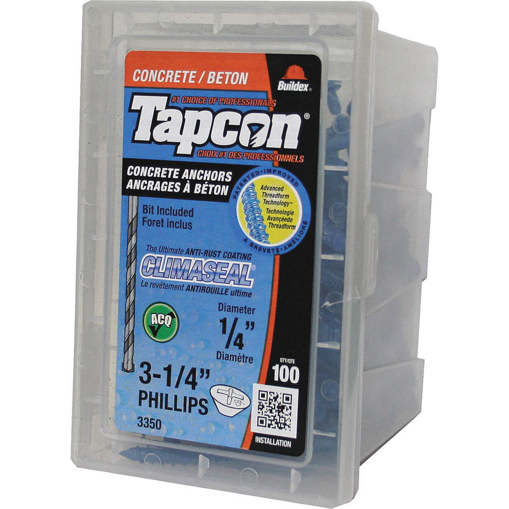 3350: TAPCON 1/4" X 3-1/4" FLT
PHIL - Kilrich Building Centres
